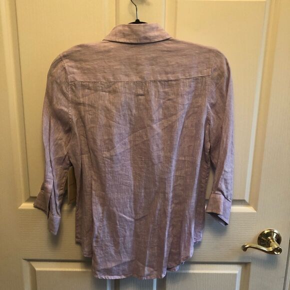 Coldwater Creek washable linen blouse - Picture 2 of 5